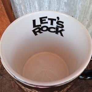 VINTAGE Hard Rock Cafe LET'S ROCK Oversized Ceramic Mug Y2k Collectible
